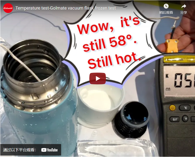 Temperature Test-Golmate Vacuum Flask Frozen Test