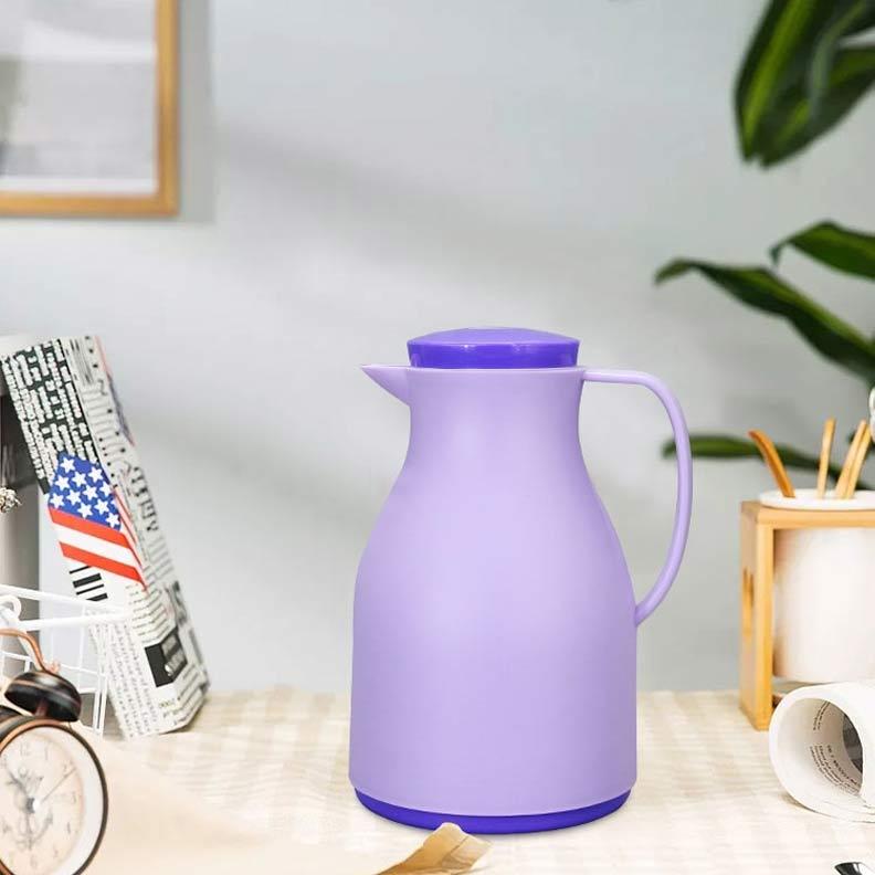 Coffee Thermos 1l Plastic Shell Glass Liner Vacuum Jug Flask