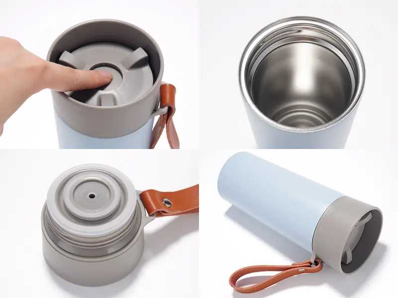 Features of Golmate Patented 360 To Go Vacuum Travel Mug with Strap