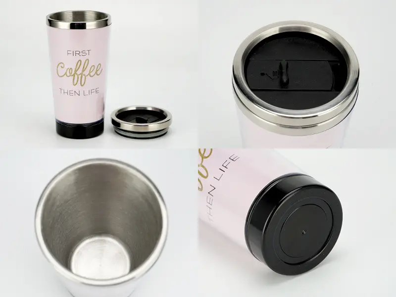 Features of Wholesale Travel Mug Coffee Mug with Splash Proof Sliding Lid
