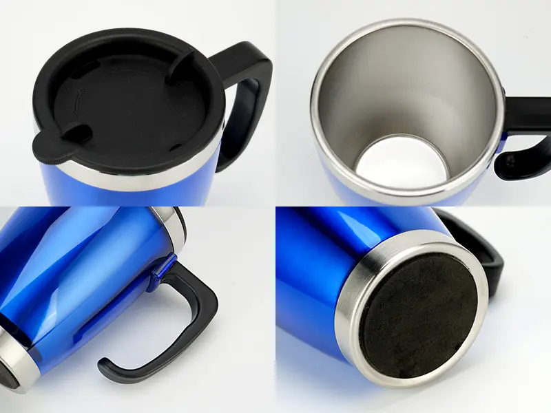 Features of 380ml Stainless Steel Travel Mug Coffee Mug for Office with Handle