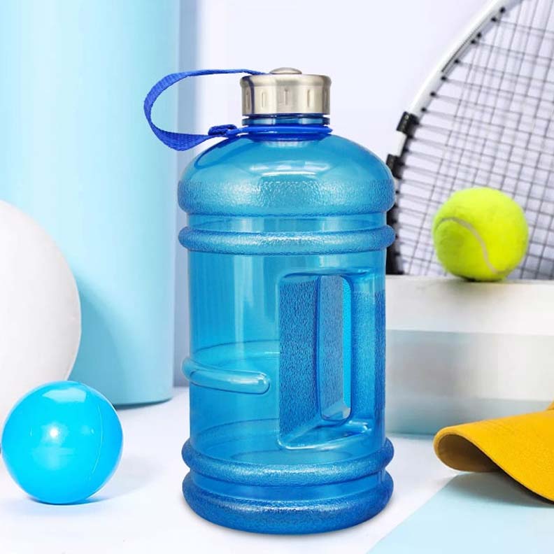 2.2L Plastic PETG Rubber Grip Transparent Plastic Water Bottle