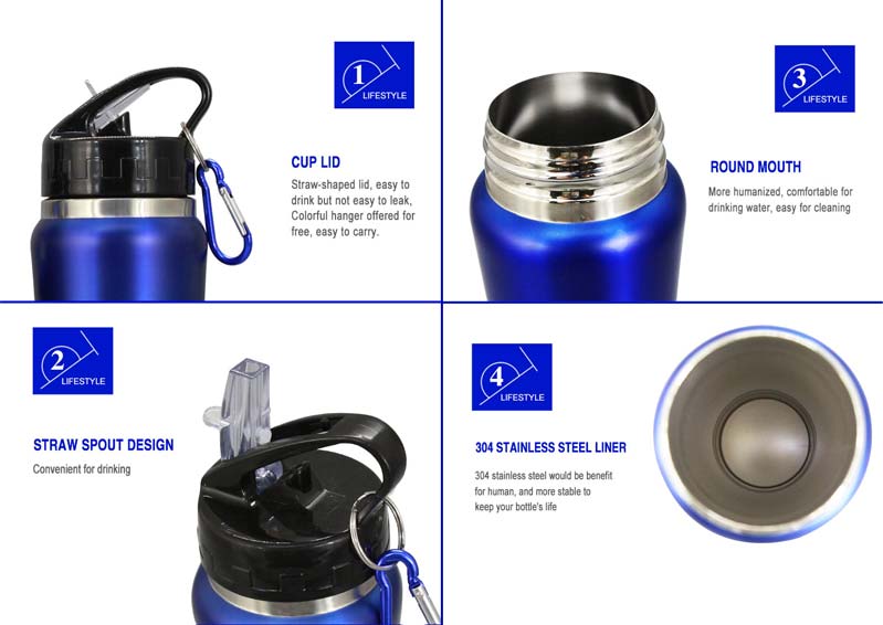 Features of 750ml Stainless Steel Sports Drinking Reusable Water Bottles
