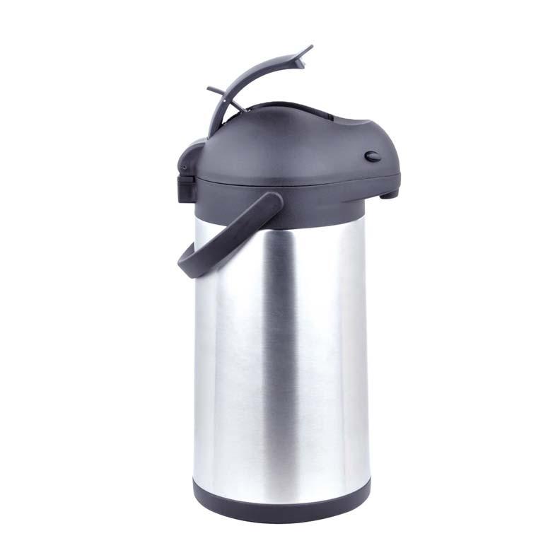 Thermos, stainless steel, with pump, 1,9l