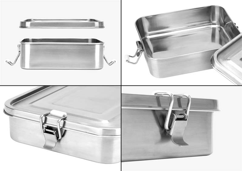 Features of 18/8 Stainless Steel Lunch Box Food Container Bento