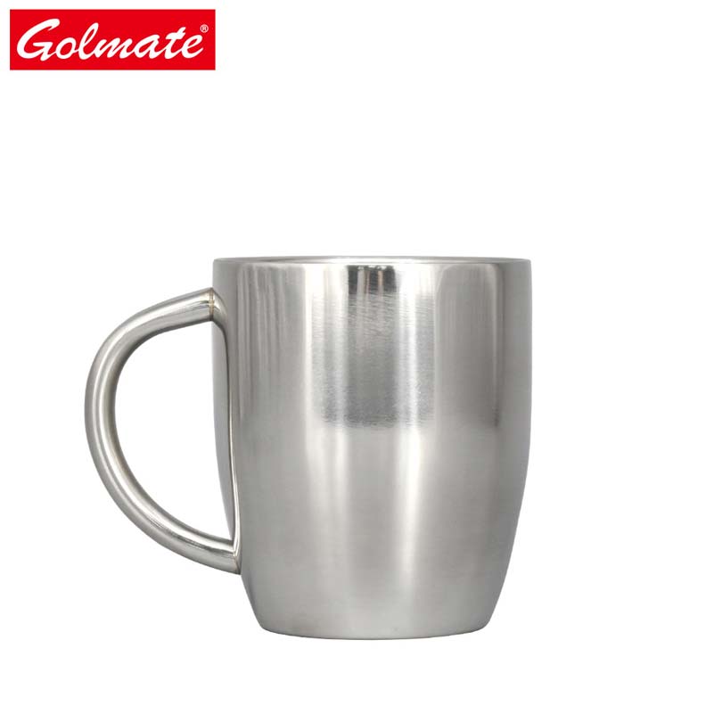 Customized Logo 304 Stainless Steel Coffee Wine Cup With Handle