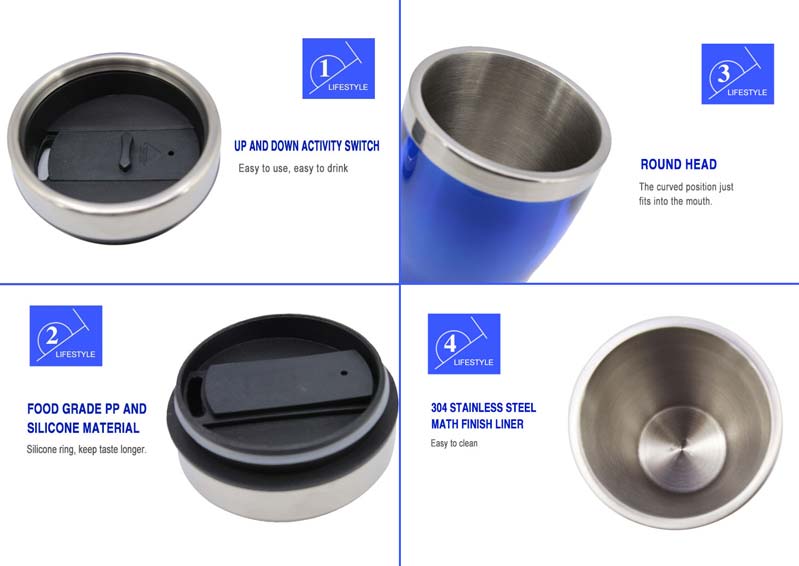 Features of 400ml Stainless Steel Inner Novelty Car Thermos Cup