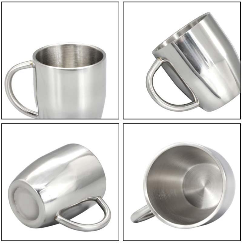 Features of Customized Logo 304 Stainless Steel Coffee Wine Cup With Handle