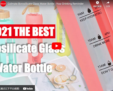 Golmate Borosilicate Glass Water Bottle - Your Drinking Reminder