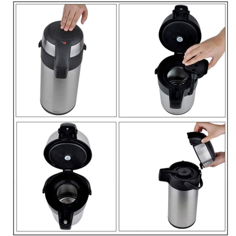 Airpot Coffee Dispenser with Pump - Insulated Stainless Steel Coffee C -  Box Flipz