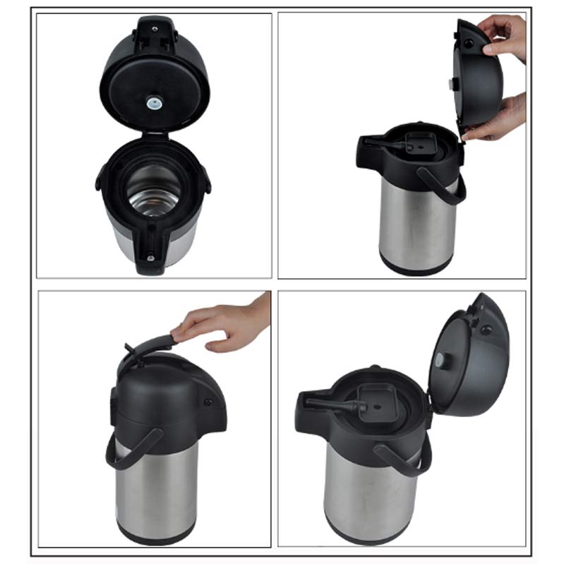 Features of Wholesale Stainless Steel Air Pot Extra Large Coffee Airpot Vacuum Insulated Set