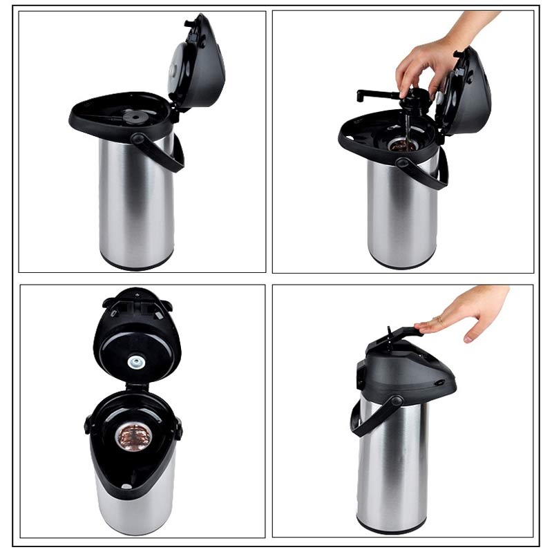 Features of Wholesale 1.9L Classic Design Thermos Vacuum Insulated Double Wall Thermal Coffee Pump Airpot
