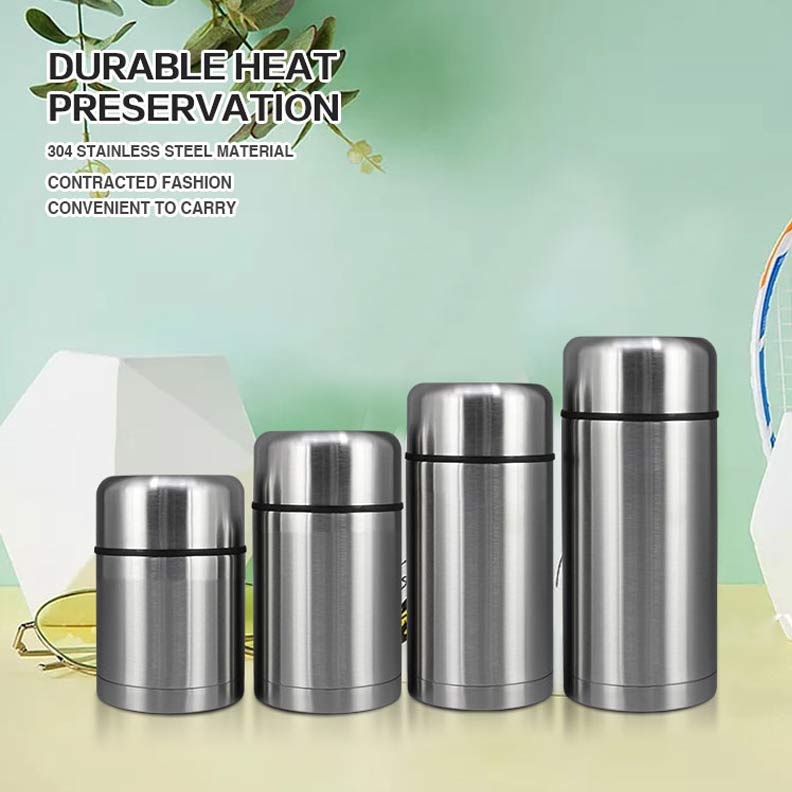 Insulated Food Jar Lunch Box Vacuum Food Thermos Soup Cup with Folding  Spoon Stainless Steel Thermal Food Container Warmer Storage Jar 