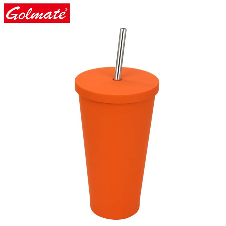 Golmate Wholesale Stainless Steel Insulated Cups Car Tumbler With Straw