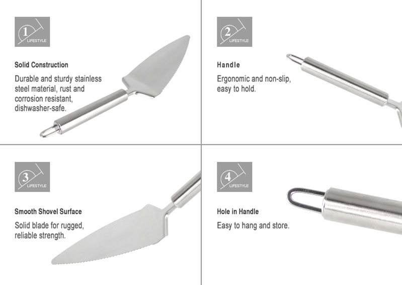 Features of Wholesale Robust Stainless Steel Cake Server