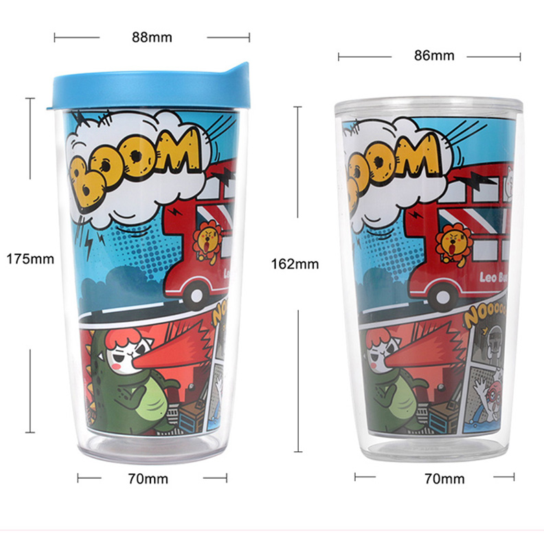 Wholesale 16oz Best Seller Double Wall Travel Cup, Custom Kids Anime Creative Insulated Coffee Mug W