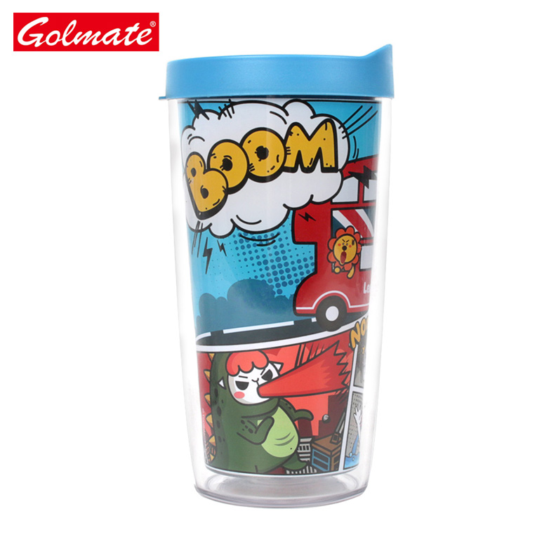 Wholesale 16oz Best Seller Double Wall Travel Cup, Custom Kids Anime Creative Insulated Coffee Mug With Lid
