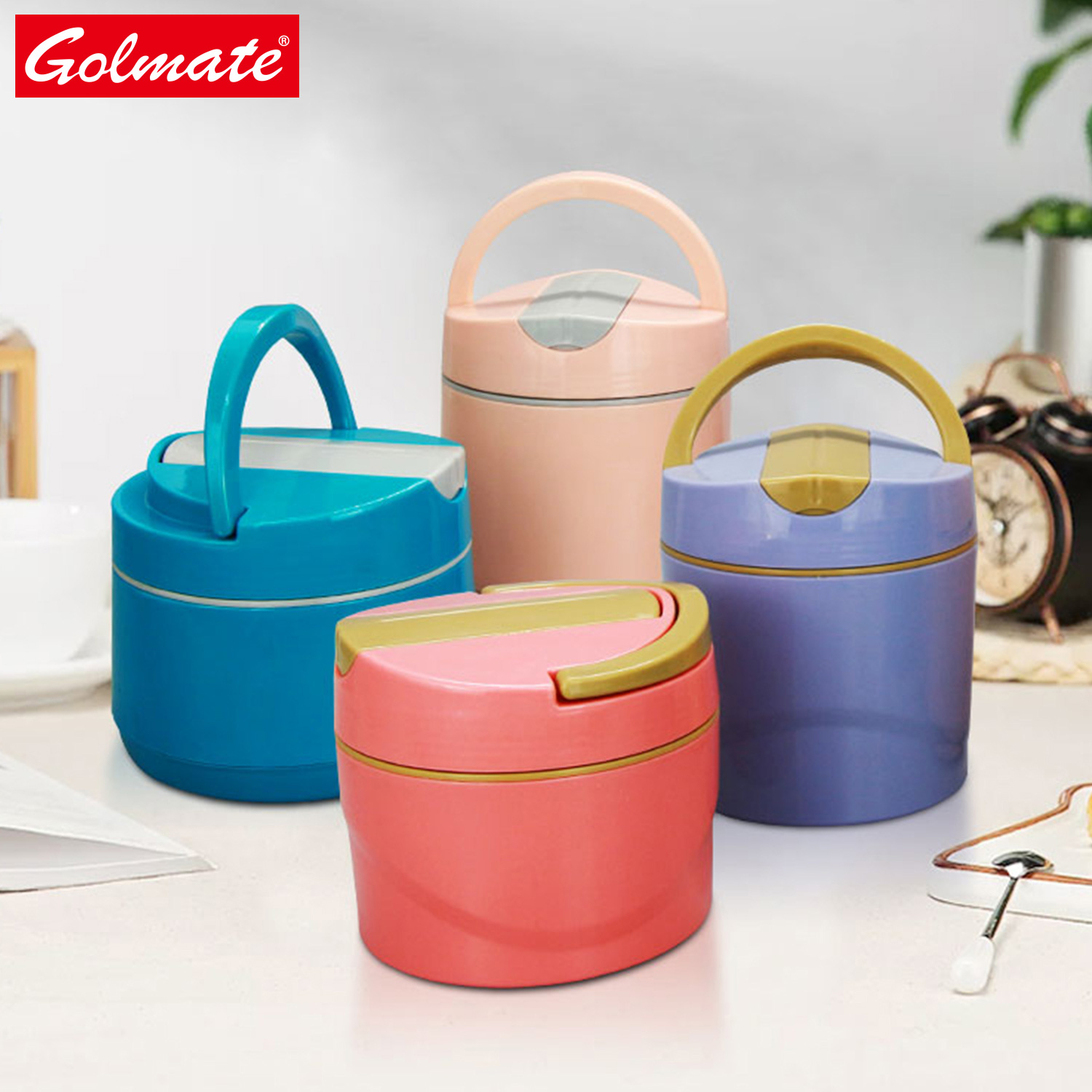 Colorful Custom Personalized Stainless Steel Liner Plastic Vacuum Lunch Box