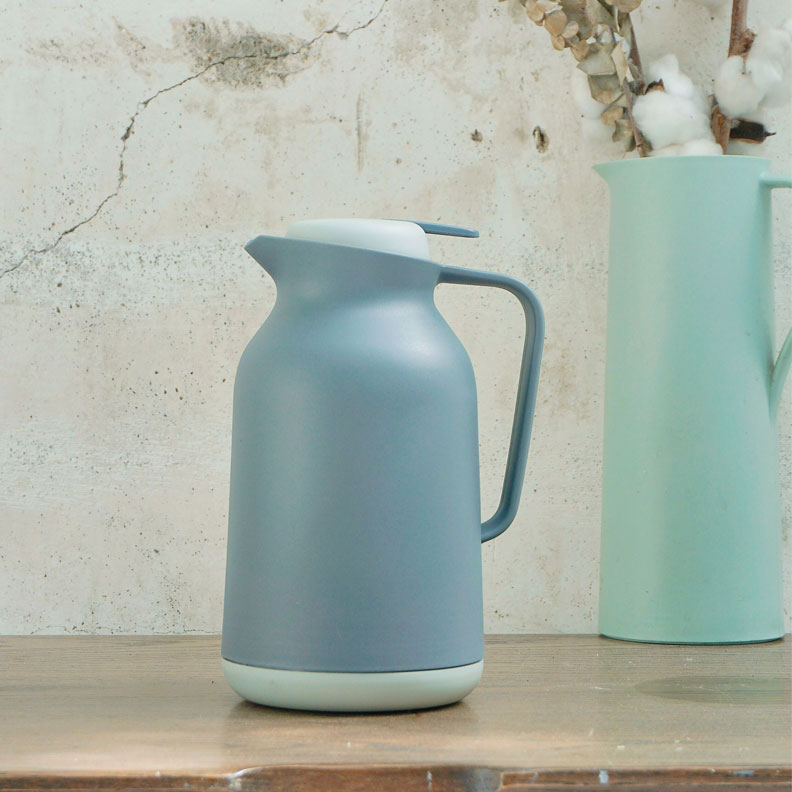 Blue Thermos Flask for Tea 1 Litre