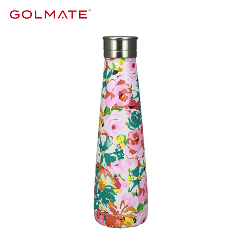 Fashion Design Pattern 420ml Sport Outdoor Double Walled Water Bottle