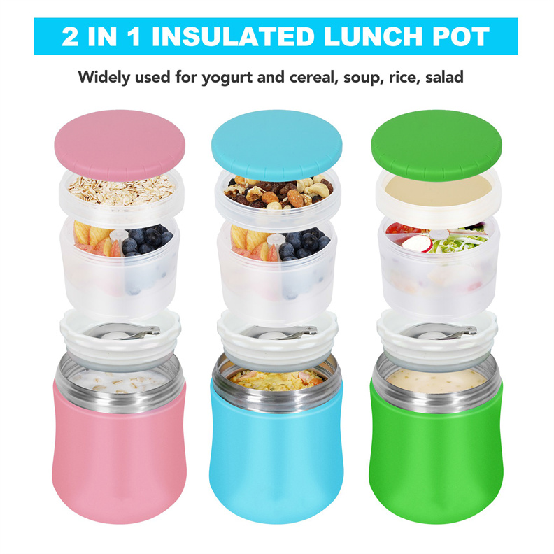 Stainless Steel Insulated 2in1 Yogurt Pot