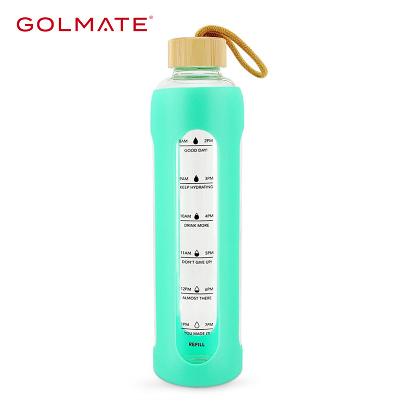 Borosilicate Glass Water Bottle With Silicone Sleeve