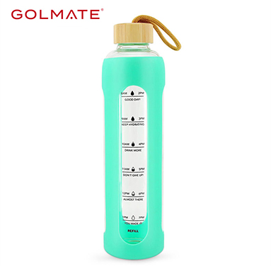 Borosilicate Glass Water Bottle With Silicone Sleeve