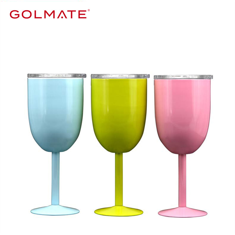 250ml Personalized Colorful Stainless Steel Goblet Wine Cup