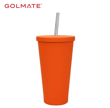 Golmate Wholesale Stainless Steel Insulated Cups Car Tumbler With Straw