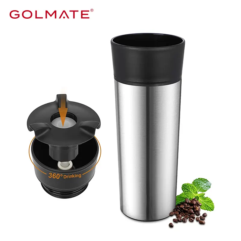 Golmate Patented 360 To Go Stainless Steel Tumbler
