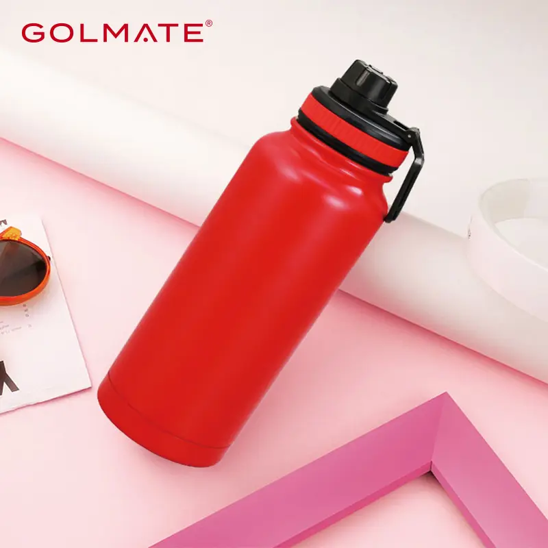 Stainless Steel Sport Water Bottle with Spout Lid