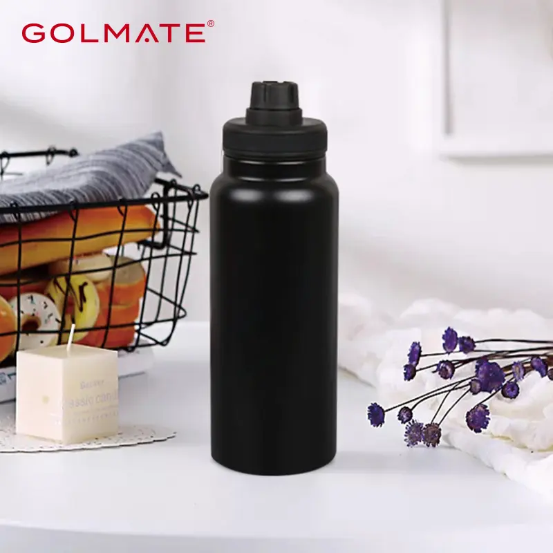 Stainless Steel Sport Water Bottle with Spout Lid