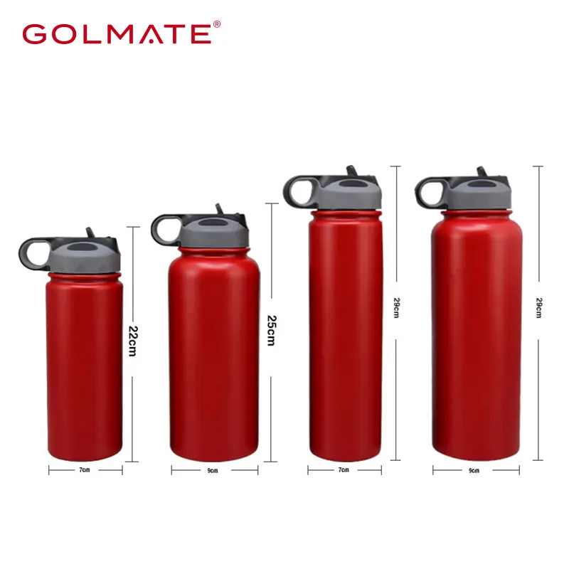 Wholesale Insulated Stainless Steel Sports Water Bottle with Straw Lid