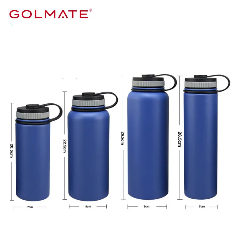 Wide Mouth Insulated Water Bottle with Non-slip Cover