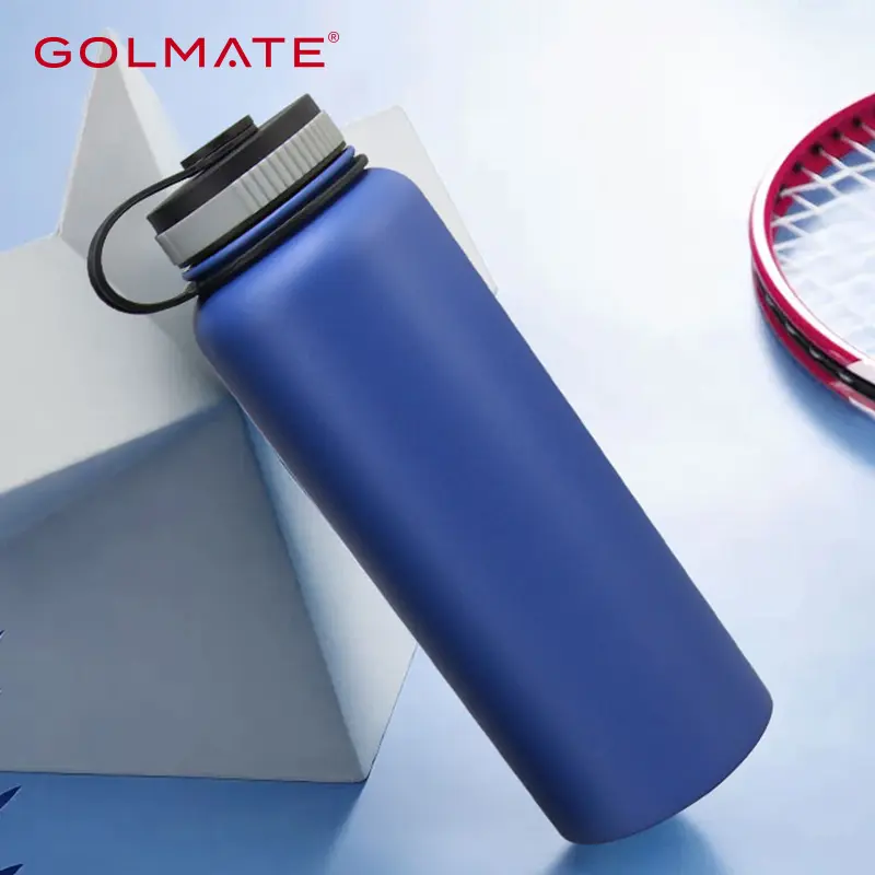 Wide Mouth Insulated Water Bottle with Non-slip Cover