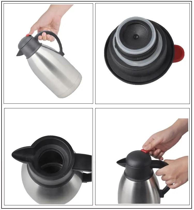 Features of 2L Home-use Stainless Steel Vacuum Jug PP Handle and Lid