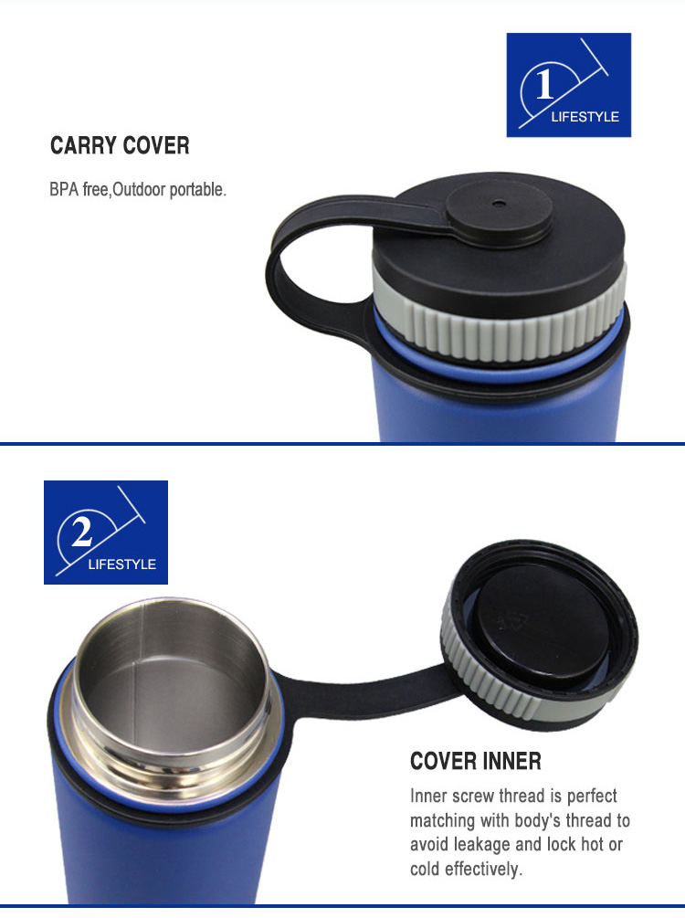 Features of Wide Mouth Insulated Water Bottle with Non-slip Cover
