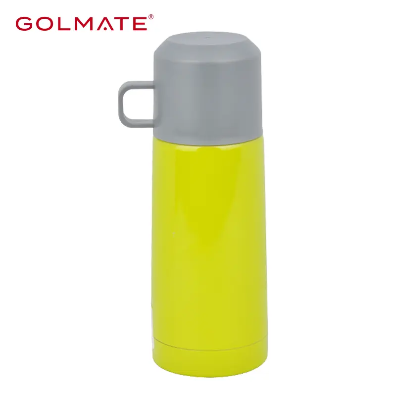 Golmate Wholesale Pea Green Vaccum Flask with Cup for Hot Beverage