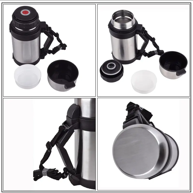 Features of 1L Large Capacity Stainless Steel Insulated Food Jar with Adjustable Strap