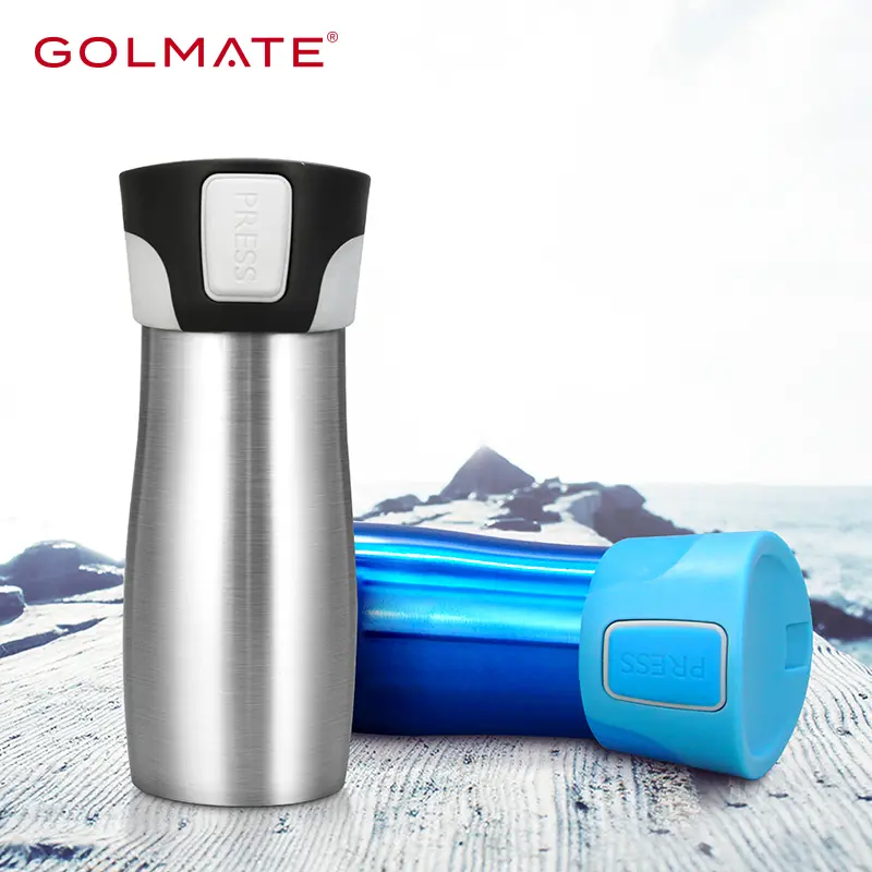 Golmate Patented Press and Drink One-handed Operation Mug