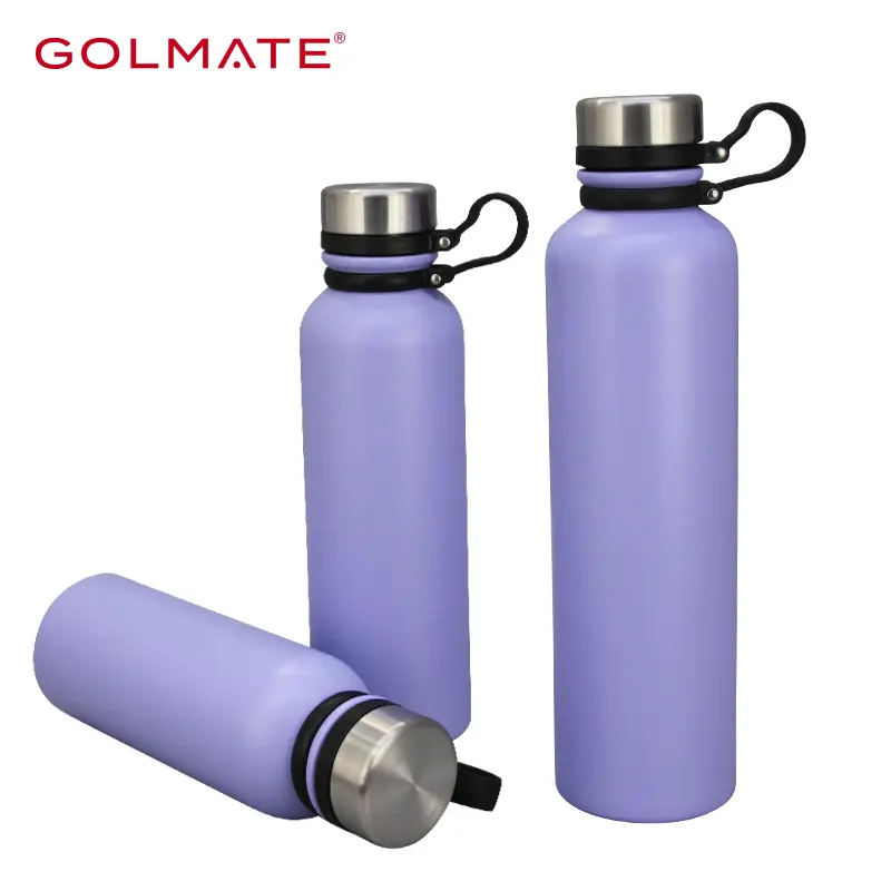 Factory Price Lavender Slim Insulated Water Bottle with SS Lid 4 Size Available