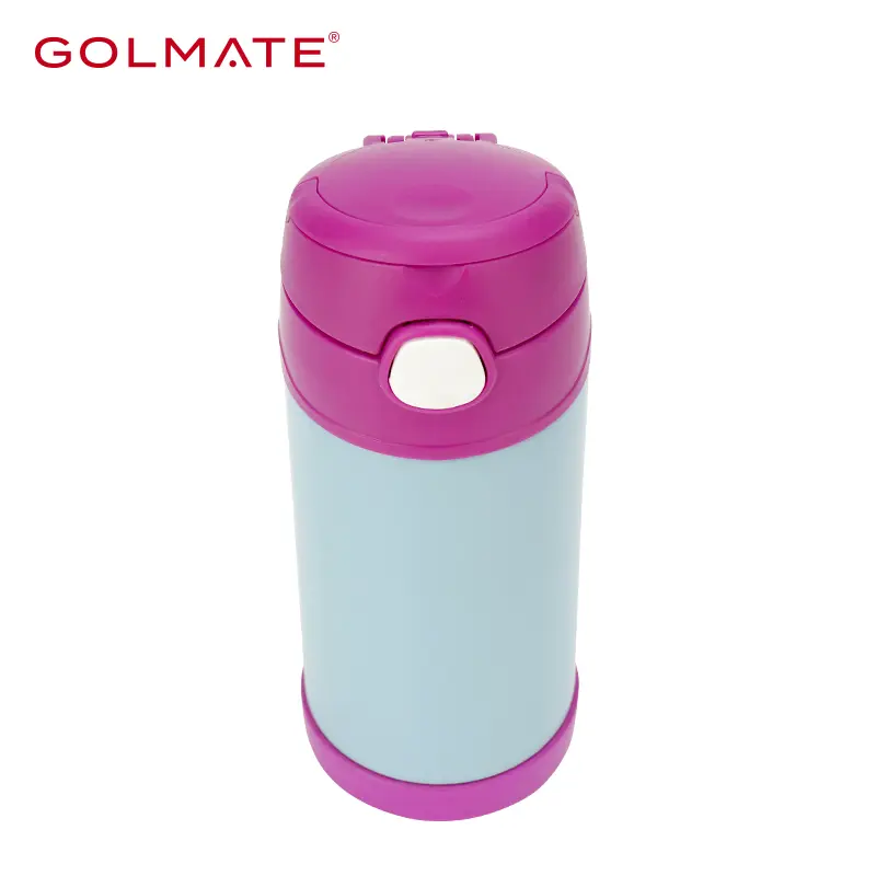 360ml Portable Stainless Steel Water bottle for Kid with Straw Lid
