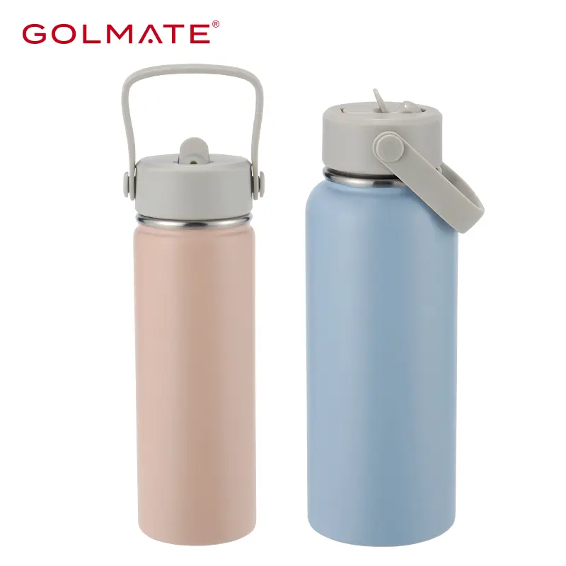 Golmate Insulated Water Bottle Straw Lid with Wide Mouth Large Capacity