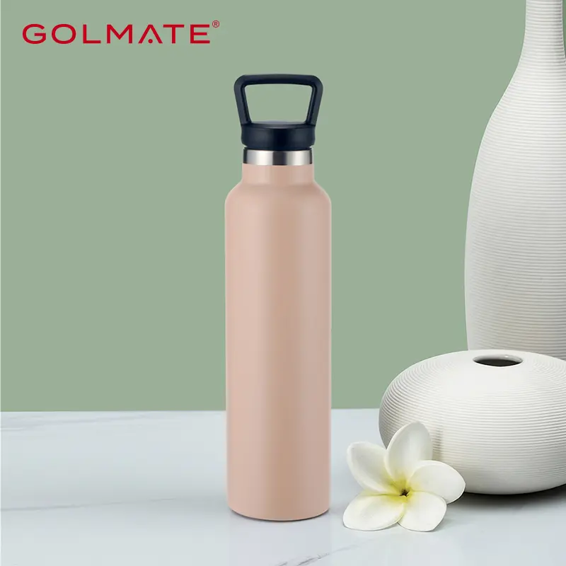 Portable Skinny Modern Water Bottle with Quadrilateral Handle