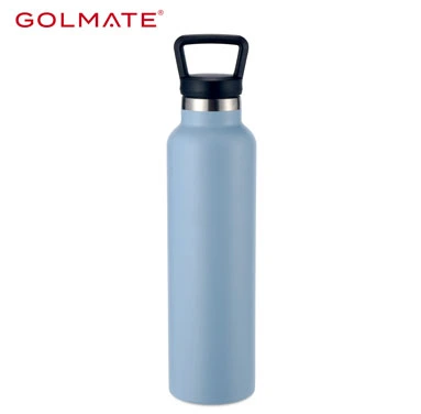 Portable Skinny Modern Water Bottle with Quadrilateral Handle