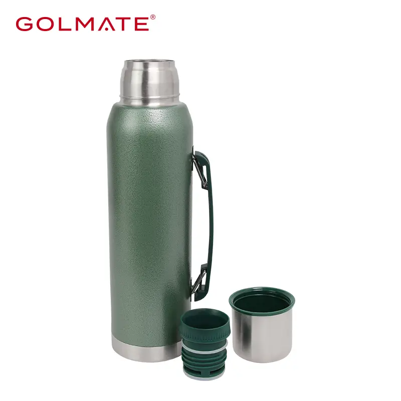 Big Capacity Stainless Steel Thermos Vacuum Insulated Wide Mouth Bottle with Handle
