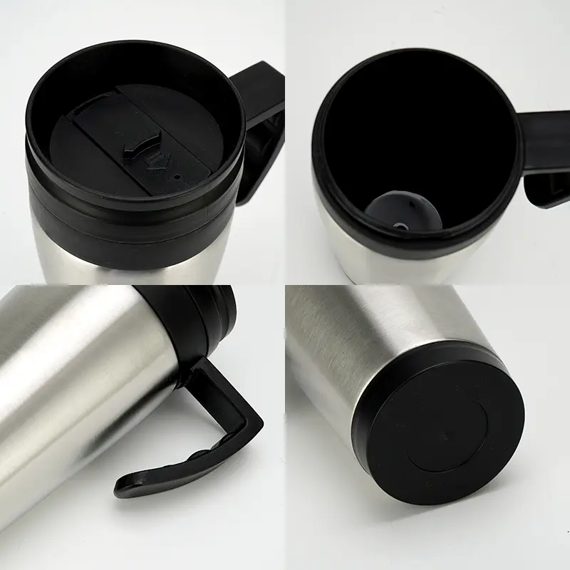 Features of 400ml PP inner Stainless Steel Travel Mug Wholesale with Sliding Leak Proof Lid