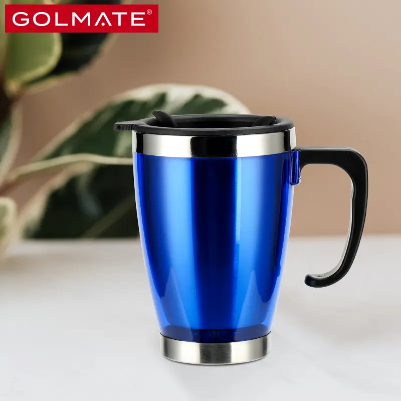 380ml Stainless Steel Travel Mug Coffee Mug for Office with Handle