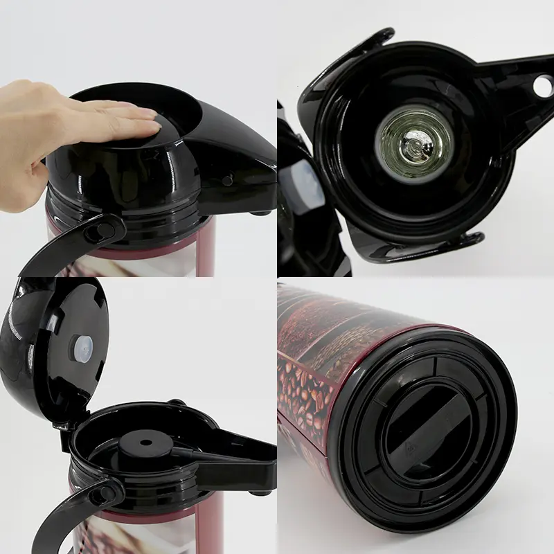 Features of 1.9L Customizable Glass Linning Vacuum Insulated Airpot with PP Shell