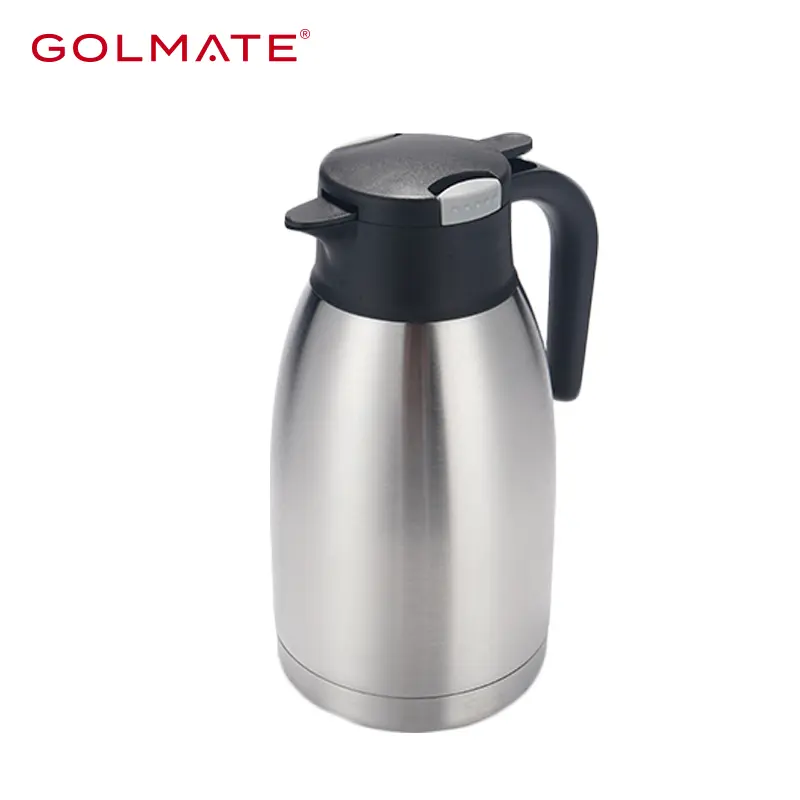 Golmate Wholesale 2L Household Insulated Vacuum Jug Stainless Steel Carafe with PP Lid